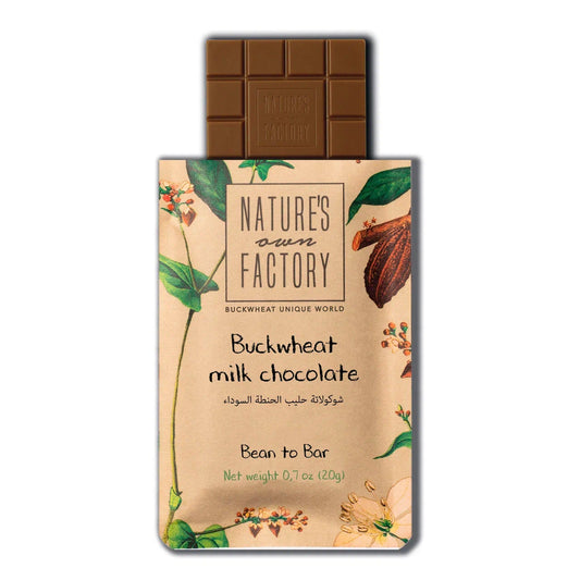 24-pieces box of Buckwheat Milk Chocolate - Smooth, Creamy, and Guilt-Free Indulgence.